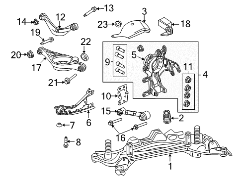 2011 Mercury Milan Arm Assy - Rear Suspension Diagram for 7E5Z-5A972-L