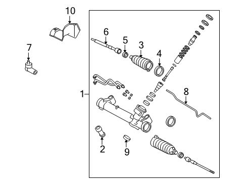 2008 Ford Focus End - Spindle Rod Connecting Diagram for 8S4Z-3A130-B