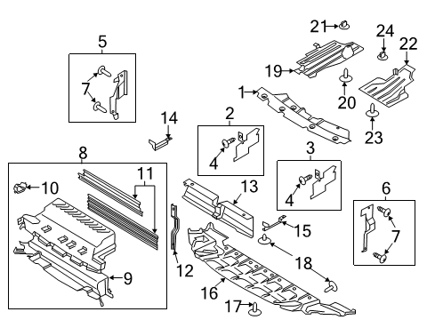 2014 Ford Escape Splash Shields Diagram 1 - Thumbnail