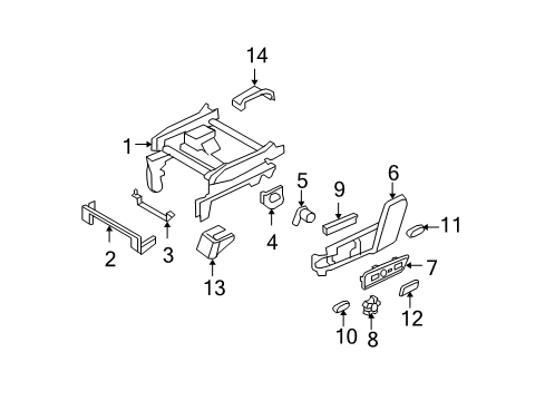 2016 Ford Expedition Handle - Seat Back Adjusting Diagram for FL1Z-7861736-AB