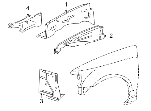 2001 Ford Explorer Sport Reinforcement Diagram for F77Z-16C275-AA