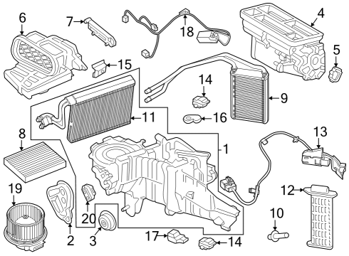 2023 Ford F-350 Super Duty FILTER - ODOUR AND PARTICLES Diagram for PC3Z-19N619-A