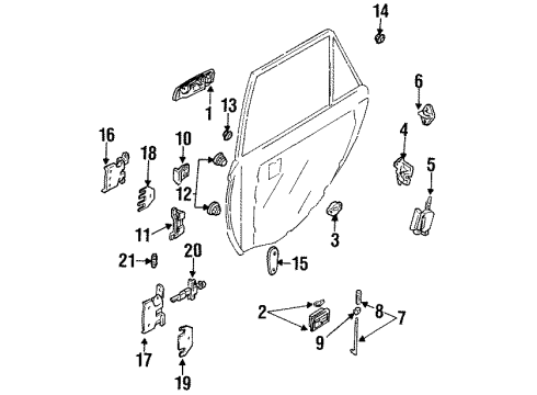 1992 Mercury Tracer Actuator Assembly Diagram for F7CZ5426594AA