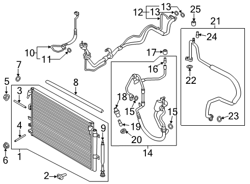 2019 Lincoln Nautilus A/C Condenser, Compressor & Lines Diagram 4 - Thumbnail