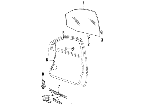 1996 Mercury Sable Front Door Diagram 1 - Thumbnail