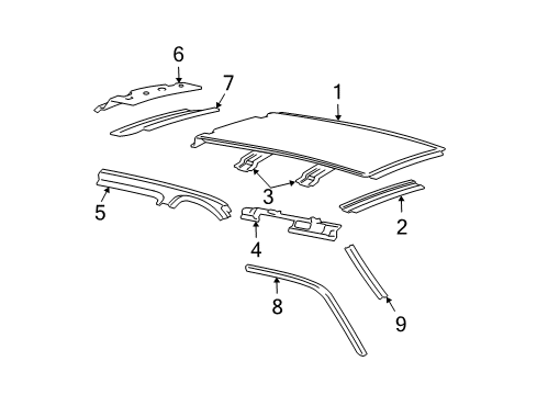 2011 Ford Expedition Panel Assembly - Roof Diagram for 7L1Z-7850202-A