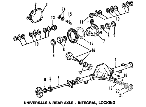 2008 Lincoln Mark LT Kit - Axle Differential Gear Diagram for F75Z-4947-AB