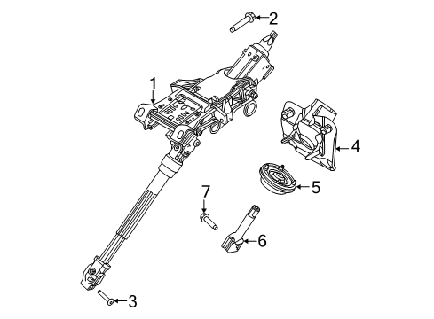 2014 Lincoln MKX Steering Column & Wheel, Steering Gear & Linkage Diagram 2 - Thumbnail