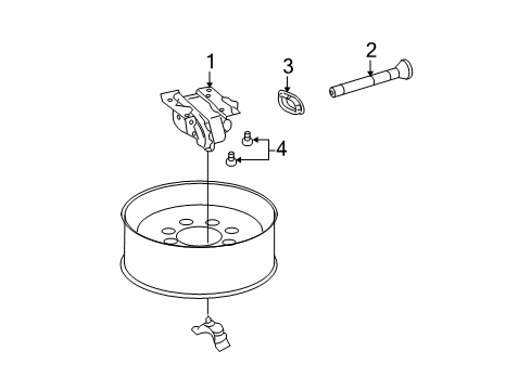 2006 Ford E-250 Spare Tire Carrier Diagram