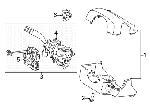 2023 Ford F-150 Shroud, Switches & Levers Diagram 1 - Thumbnail