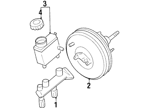 1998 Mercury Tracer Valve - Brake Pressure Reducing Diagram for F7CZ-2B091-BD