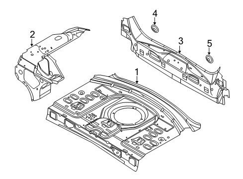 2016 Lincoln MKS Rear Body Diagram