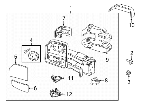 2019 Ford F-150 Outside Mirrors Diagram 2 - Thumbnail