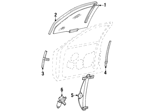 1996 Lincoln Town Car Rear Door Diagram 1 - Thumbnail