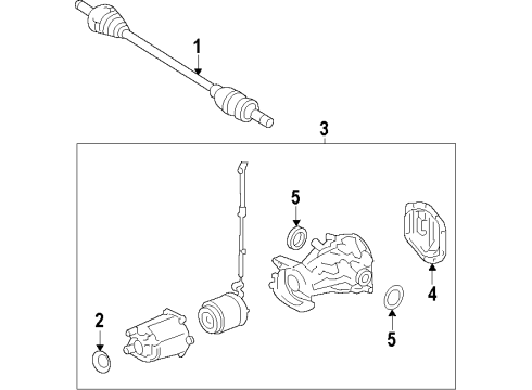 2014 Ford Explorer Rear Axle, Axle Shafts & Joints, Differential, Drive Axles, Propeller Shaft Diagram