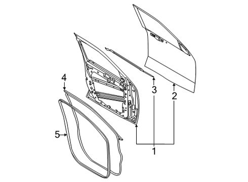 2023 Ford Maverick Door & Components Diagram 1 - Thumbnail