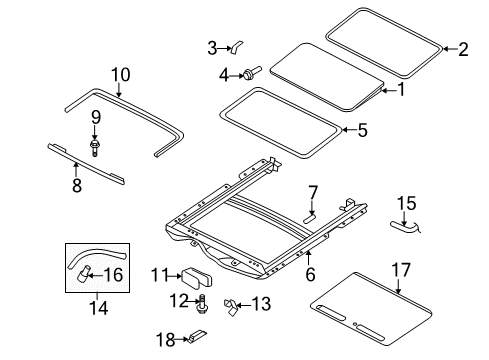 2008 Ford Explorer Sport Trac Water Trough Diagram for 7A2Z-78502C55-A