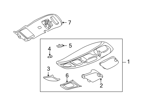 2004 Lincoln Aviator Roof Lamps Diagram 2 - Thumbnail