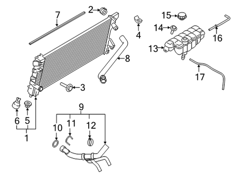 2021 Ford F-150 Radiator & Components Diagram 9 - Thumbnail