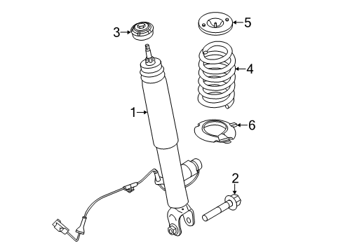 2016 Lincoln MKS Shocks & Components - Rear Diagram 2 - Thumbnail