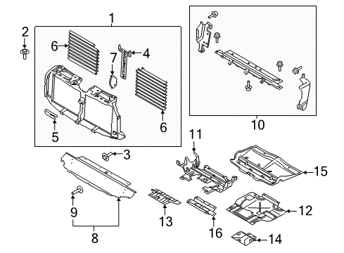 2019 Ford F-150 Splash Shields Diagram 3 - Thumbnail