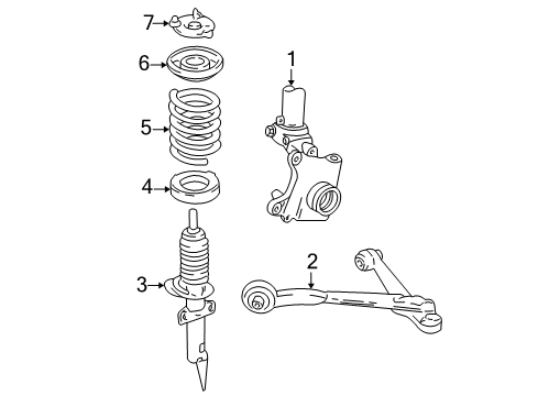 2005 Mercury Monterey Front Suspension, Control Arm, Stabilizer Bar Diagram 1 - Thumbnail