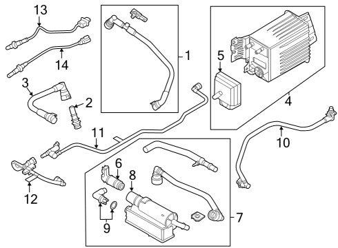 2022 Ford F-150 CANNISTER - FUEL VAPOUR STORE Diagram for KL3Z-9G750-A