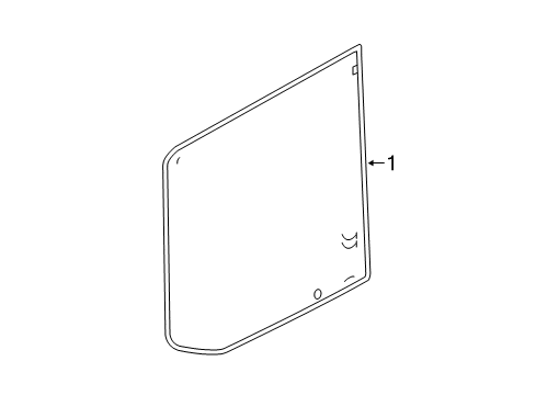 2019 Ford Transit-150 Back Door - Glass & Hardware Diagram 1 - Thumbnail