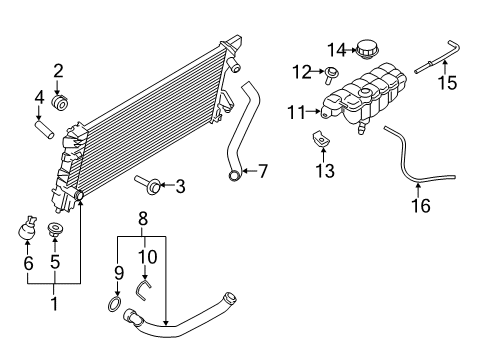 2016 Ford F-150 Radiator & Components Diagram 3 - Thumbnail