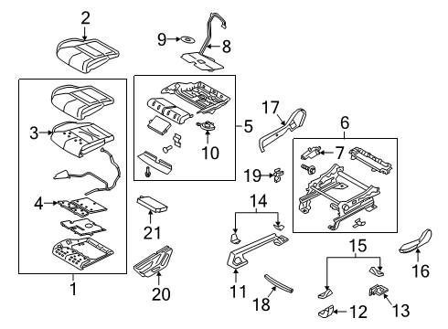 2018 Lincoln Navigator Front Seat Components Diagram