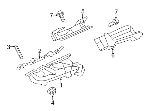 2011 Ford F-150 Shield - Exhaust Manifold Heat Diagram for BL3Z-9A462-A