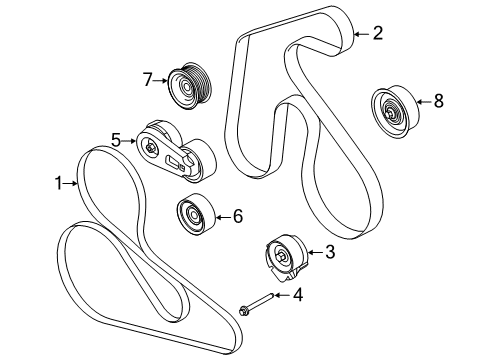 2020 Ford Mustang Belts & Pulleys, Maintenance Diagram 3 - Thumbnail