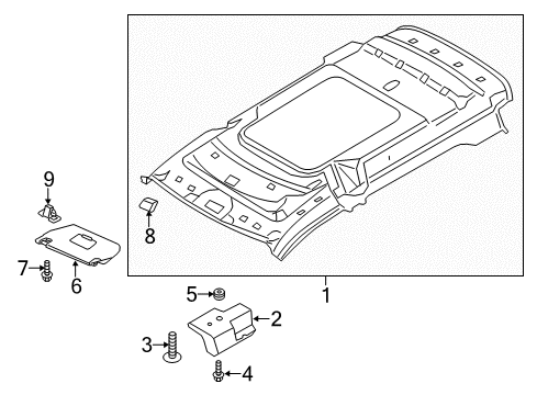 2016 Ford Transit Connect Interior Trim - Roof Diagram 3 - Thumbnail