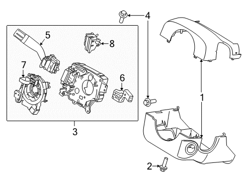 2024 Lincoln Navigator SHROUD ASY - STEERING COLUMN Diagram for NL7Z-3530-AA