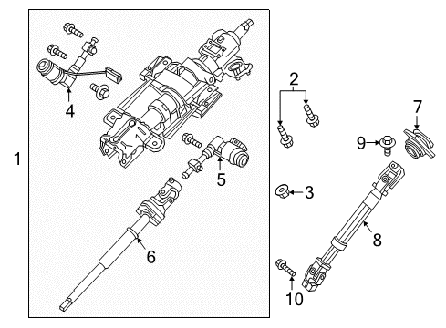 2016 Ford Expedition Steering Column & Wheel, Steering Gear & Linkage Diagram 4 - Thumbnail