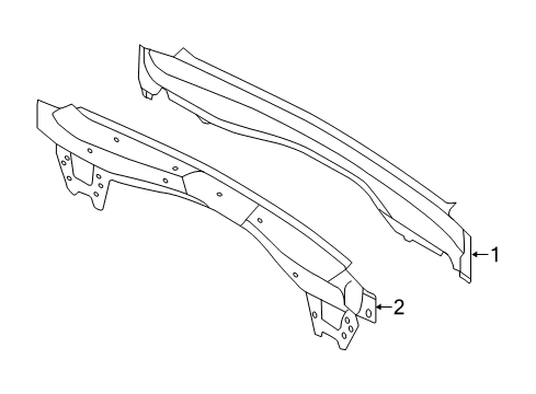 2016 Lincoln MKC Panel Assembly - Back - Lower Diagram for EJ7Z-7840320-A