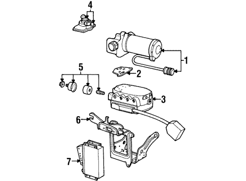 1993 Lincoln Mark VIII ABS Components Diagram