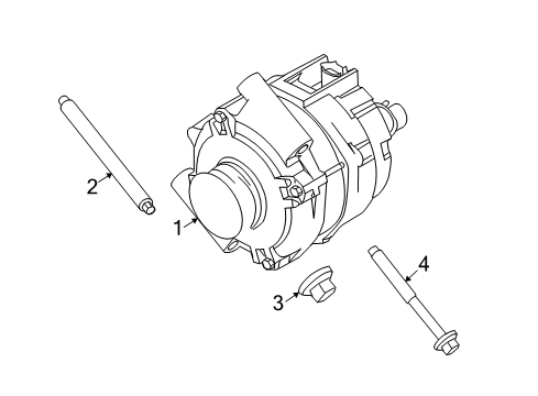 2009 Mercury Mariner Alternator Assembly Diagram for 9L8Z-10346-A