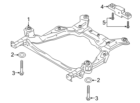 2015 Ford Edge Suspension Mounting - Front Diagram