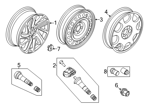 2020 Lincoln Aviator Wheels Diagram 1 - Thumbnail