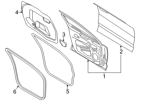 2019 Ford Fusion Shield - Water Splash Diagram for DS7Z-54237A05-A