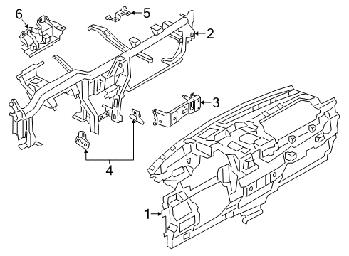 2020 Lincoln Corsair Cluster & Switches, Instrument Panel Diagram 1 - Thumbnail