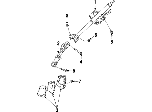 1997 Mercury Tracer Shaft & Internal Components Diagram