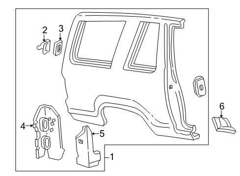 2002 Ford Explorer Sport Door - Fuel Tank Filler Access Diagram for 1L2Z-98405A26-BAD