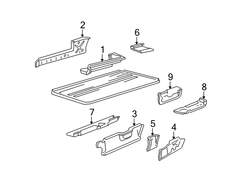 2014 Ford E-350 Super Duty Rear Floor & Rails Diagram 3 - Thumbnail