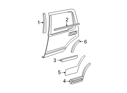 2003 Ford Explorer Panel - Finish Diagram for 3L2Z-7824737-BAA