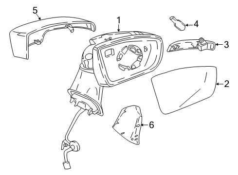 2019 Ford EcoSport Outside Mirrors Diagram