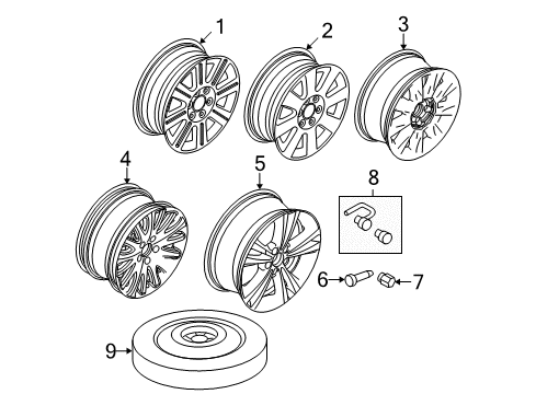 2010 Lincoln MKZ Wheels Diagram