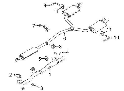 2015 Ford Explorer Exhaust Components Diagram 3 - Thumbnail