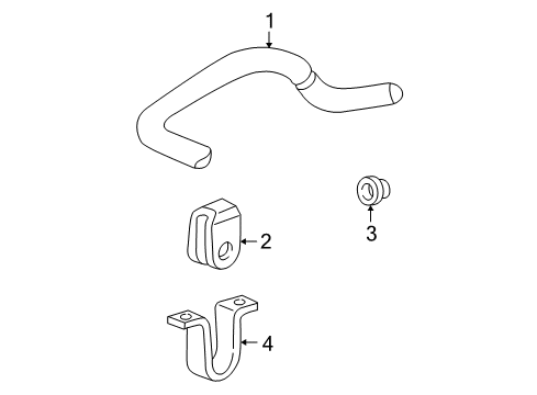 1995 Ford E-350 Econoline Stabilizer Bar & Components - Front Diagram